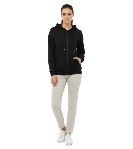 Felpa con cappuccio zip cuore
